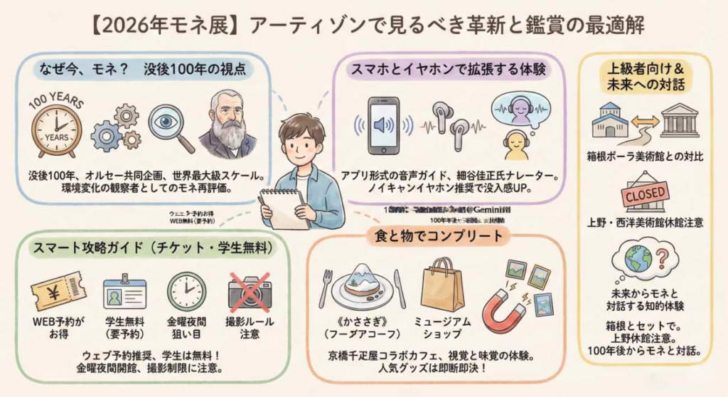 【2026年モネ展|没後100年】ただの風景画で終わらせない。アーティゾン美術館で見る革新と“後悔しない”鑑賞攻略