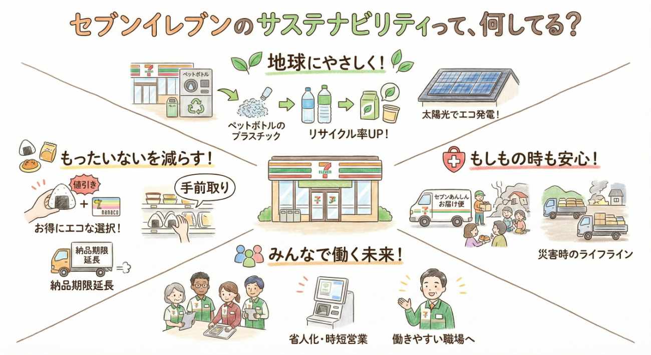 セブンイレブンのサステナビリティ戦略を徹底解剖｜GREEN CHALLENGE 2050の本気と課題