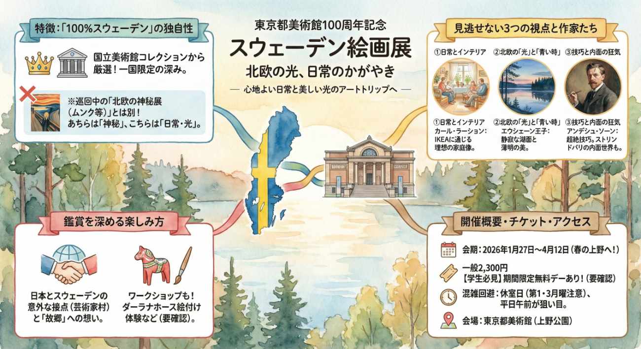 東京都美術館100周年「スウェーデン絵画展」レビュー｜北欧の光と日常美が、なぜこんなに心地いいのか