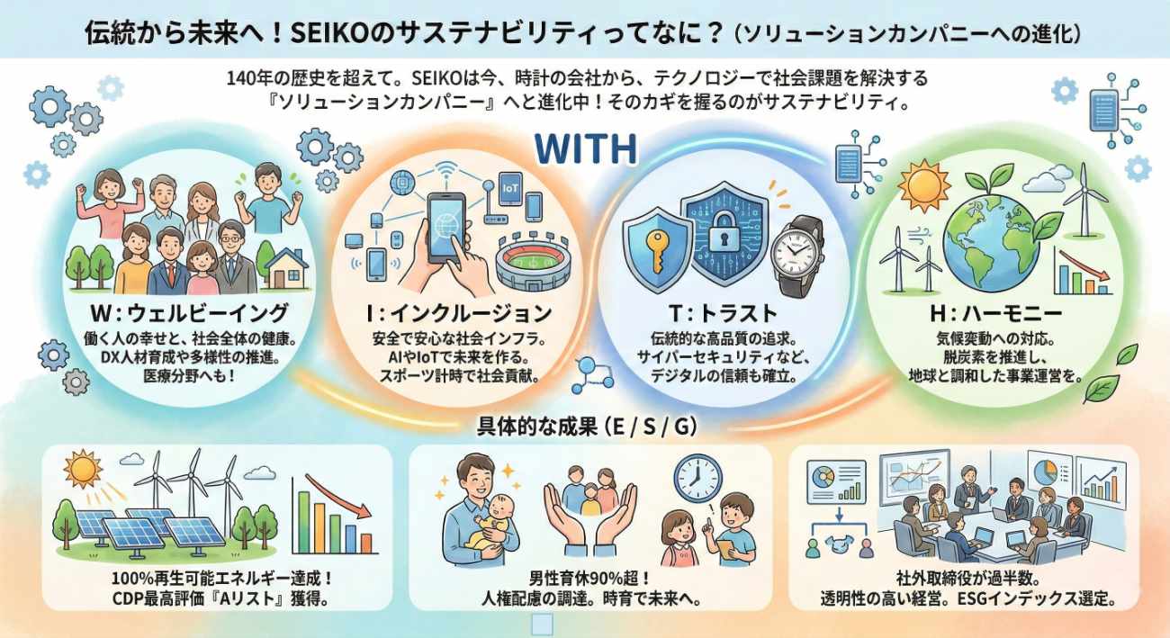 セイコーが時計メーカーを超える|WITHで読み解く独自サステナ戦略と脱炭素の実力