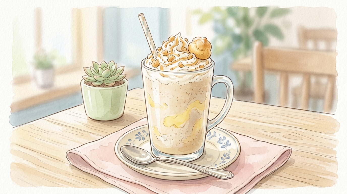 【スタバ新作】シュークリームフラペチーノの味は?カロリー・価格・おすすめカスタムまとめ