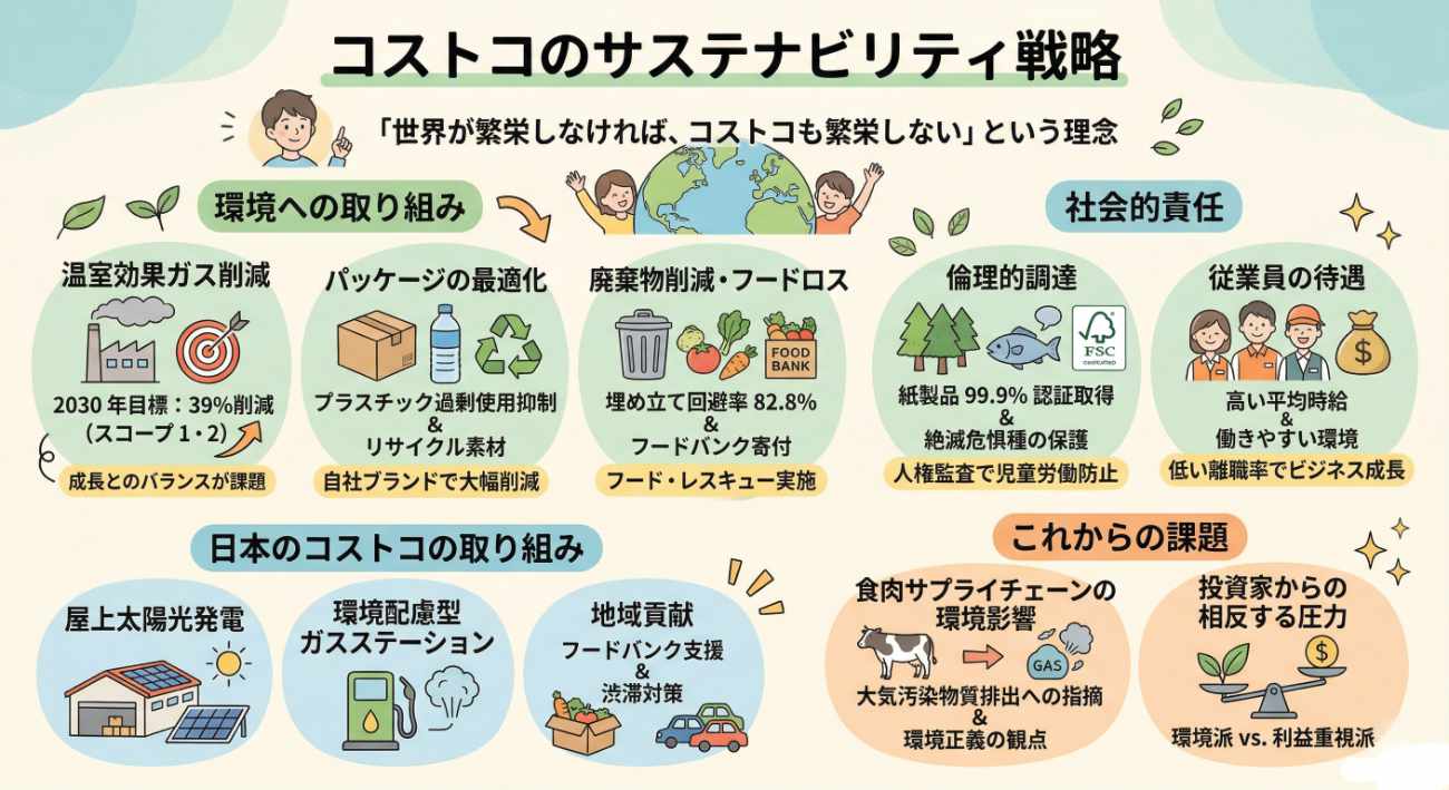 コストコのサステナビリティ戦略を解説|環境への取り組みと今後の課題とは