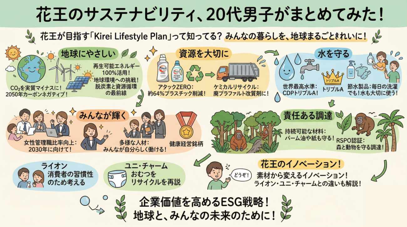 花王のサステナビリティ戦略を徹底解説!地球と暮らしを変えるESG経営