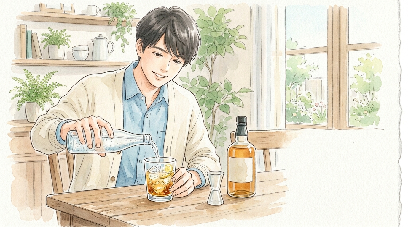 ブラックニッカでおいしいハイボールを！ヒゲのおじさんの秘密