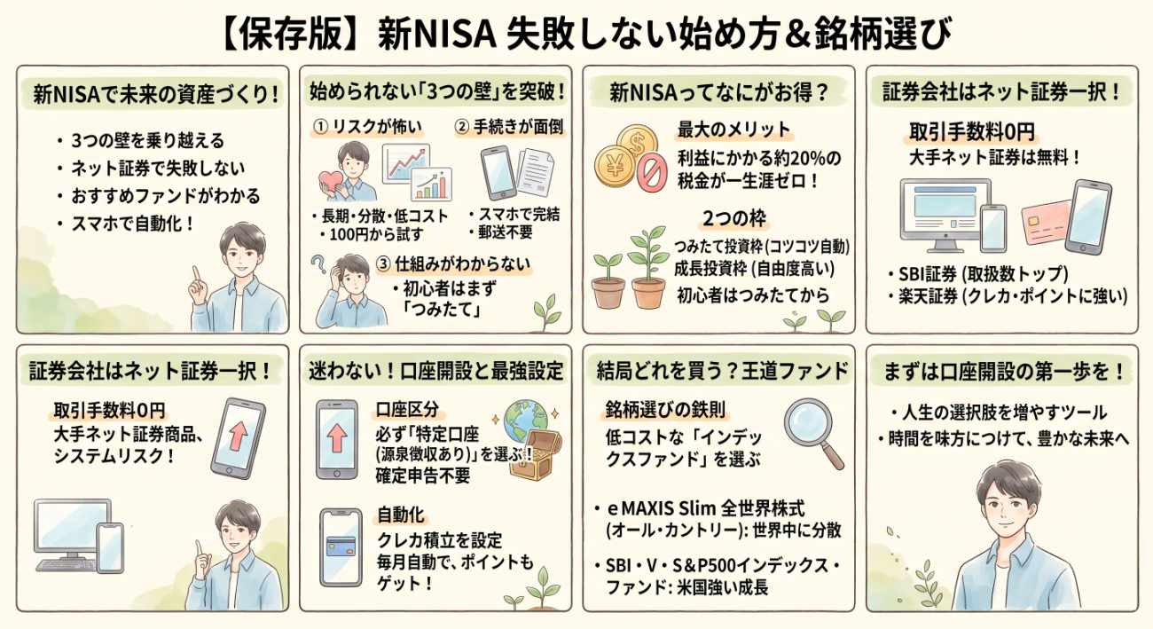 【保存版】新NISAをまだ始めてない人へ。失敗しない始め方と銘柄選びを徹底解説