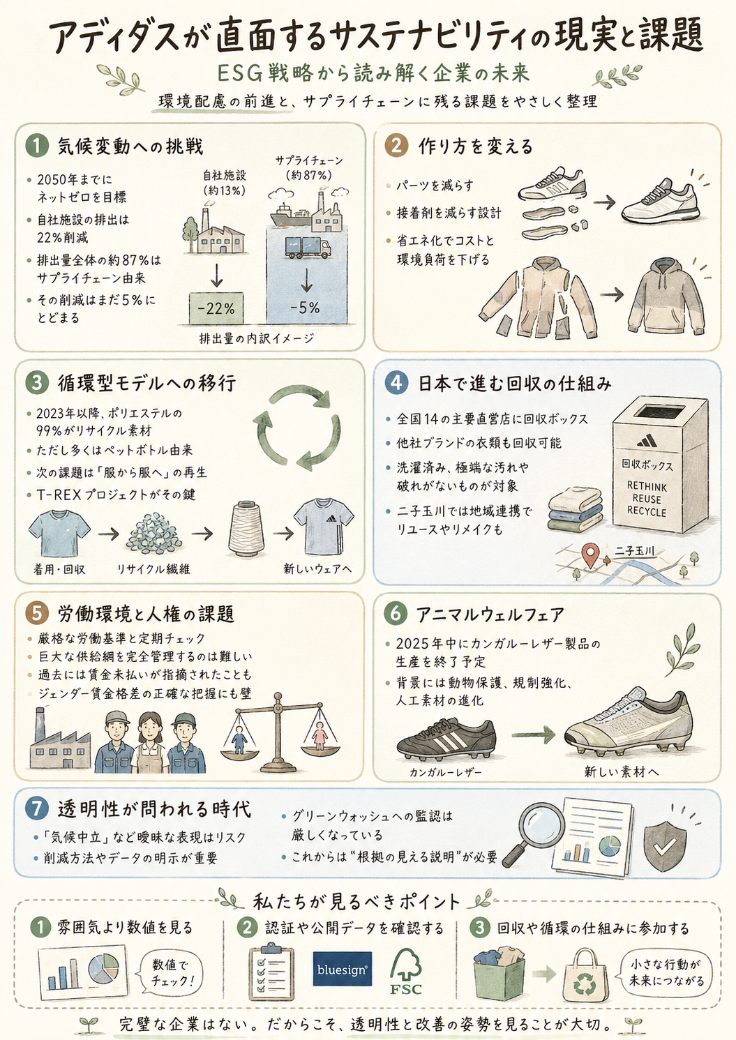 アディダスの環境対策はどこまで進んだ?サステナビリティ戦略とESG課題を読み解く