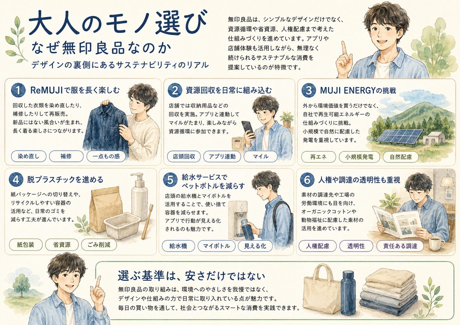 無印良品のサステナビリティとは?ReMUJI・資源回収・MUJI ENERGYから考える大人のモノ選び